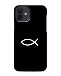 Чехол для iPhone 12 mini с картинкой «Символ рыбы Jesus»