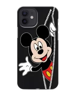 Чехол для iPhone 12 mini с картинкой «Микки раздвигает стены»