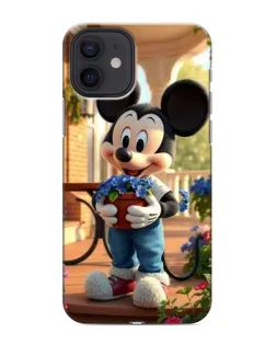 Чехол для iPhone 12 mini с картинкой «Микки садовод»