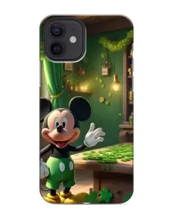 Чехол для iPhone 12 mini с картинкой «Микки в мастерской»
