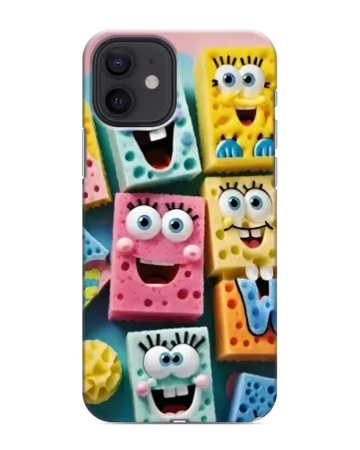 Чехол для iPhone 12 mini с картинкой «Цветные губки» Чехол для iPhone 12 mini с картинкой «Цветные губки»
