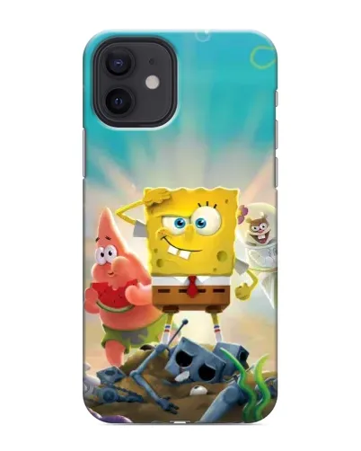 Чехол для iPhone 12 mini с картинкой «Спанч Боб победитель» Чехол для iPhone 12 mini с картинкой «Спанч Боб победитель»