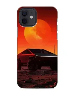 Чехол для iPhone 12 mini с картинкой «Cybertruck на Марсе»