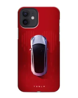 Чехол для iPhone 12 mini с картинкой «Tesla Top View»