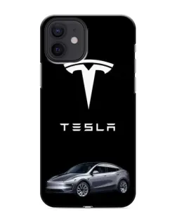 Чехол для iPhone 12 mini с картинкой «Tesla Model Y»