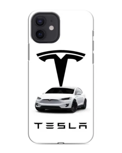 Чехол для iPhone 12 mini с картинкой «Tesla White Style»