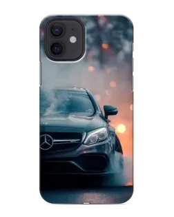 Чехол для iPhone 12 mini с картинкой «Mercedes — ночной город»