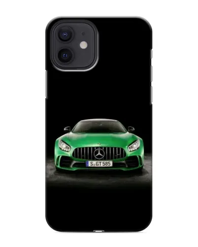 Чехол для iPhone 12 mini с картинкой «Mercedes — неоновый лого» Чехол для iPhone 12 mini с картинкой «Mercedes — неоновый лого»
