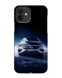 Чехол для iPhone 12 mini с картинкой «Ночной Mercedes EQ»