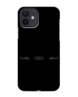 Чехол для iPhone 12 mini с картинкой «Audi — световой подпись»