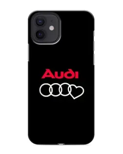 Чехол для iPhone 12 mini с картинкой «Логотип Audi Heart»