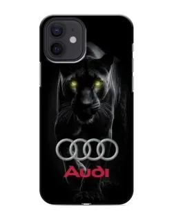 Чехол для iPhone 12 mini с картинкой «Пантера и Audi»