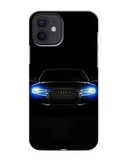 Чехол для iPhone 12 mini с картинкой «Audi в неоне»
