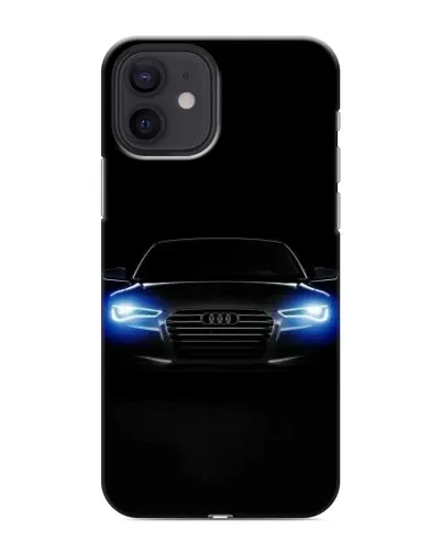 Чехол для iPhone 12 mini с картинкой «Audi в неоне»