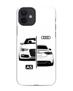 Чехол для iPhone 12 mini с картинкой «Audi — контрастный дизайн»