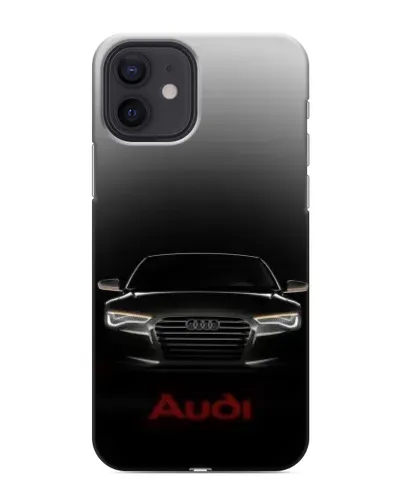 Чехол для iPhone 12 mini с картинкой «Audi — градиентный контур»