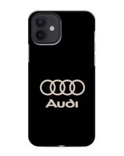 Чехол для iPhone 12 mini с картинкой «Audi — золотой логотип»