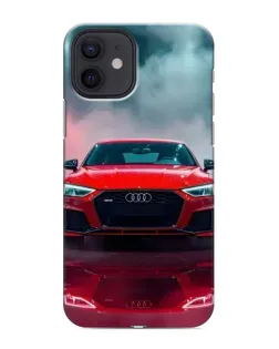 Чехол для iPhone 12 mini с картинкой «Audi RS — красный стиль»