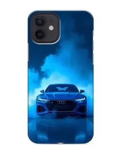 Чехол для iPhone 12 mini с картинкой «Audi — голубая энергия»