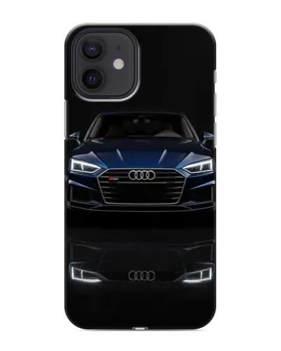 Чехол для iPhone 12 mini с картинкой «Audi — ночное отражение»