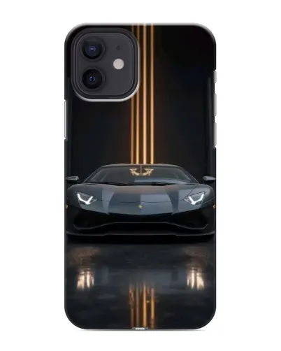 Чохол для iPhone 12 mini з картинкою «Lamborghini золоті лінії»