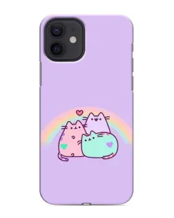 Чехол для iPhone 12 mini с картинкой «Радужные Пушины»