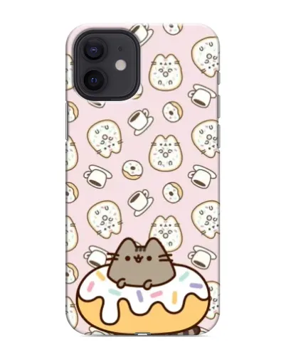 Чехол для iPhone 12 mini с картинкой «Пушин на пончике» Чехол для iPhone 12 mini с картинкой «Пушин на пончике»