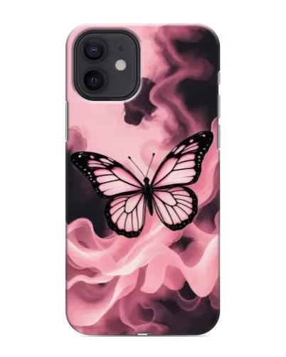 Чехол для iPhone 12 mini с картинкой «Бабочка в дыму»