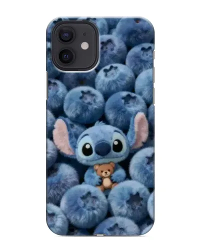Чехол для iPhone 12 mini с картинкой «Стич и голубика»