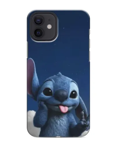 Чехол для iPhone 12 mini с картинкой «Стич в облаках»
