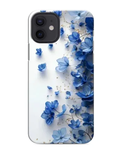 Чехол для iPhone 12 mini с картинкой «Голубой цветочный каскад» Чехол для iPhone 12 mini с картинкой «Голубой цветочный каскад»