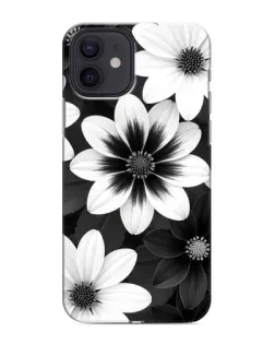 Чехол для iPhone 12 mini с картинкой «Монохромные астры» Чехол для iPhone 12 mini с картинкой «Монохромные астры»
