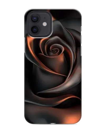Чехол для iPhone 12 mini с картинкой «Шелковая черная роза» Чехол для iPhone 12 mini с картинкой «Шелковая черная роза»