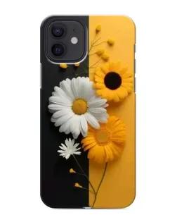 Чехол для iPhone 12 mini с картинкой «Подсолнух и ромашка» Чехол для iPhone 12 mini с картинкой «Подсолнух и ромашка»