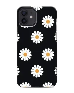 Чехол для iPhone 12 mini с картинкой «Ромашки на черном» Чехол для iPhone 12 mini с картинкой «Ромашки на черном»
