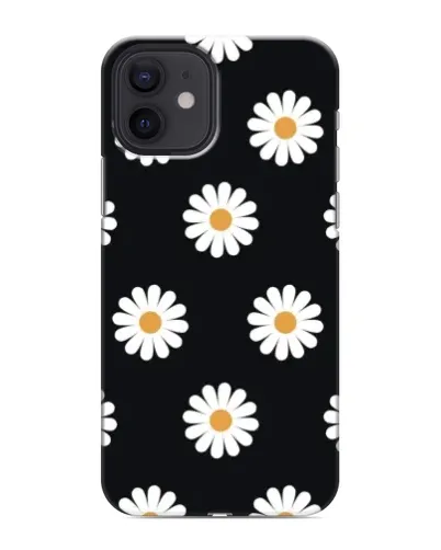 Чехол для iPhone 12 mini с картинкой «Ромашки на черном» Чехол для iPhone 12 mini с картинкой «Ромашки на черном»