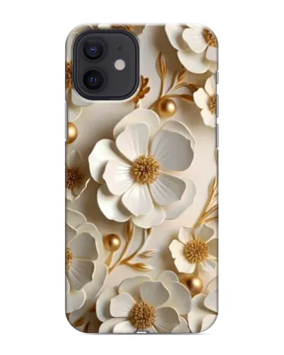 Чехол для iPhone 12 mini с картинкой «Белие бумажние цвети» Чехол для iPhone 12 mini с картинкой «Белие бумажние цвети»