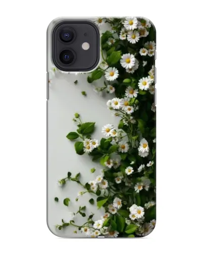 Чехол для iPhone 12 mini с картинкой «Ветка мелких белых цветов» Чехол для iPhone 12 mini с картинкой «Ветка мелких белых цветов»