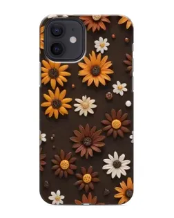 Чехол для iPhone 12 mini с картинкой «Узор из маленьких подсолнухов» Чехол для iPhone 12 mini с картинкой «Узор из маленьких подсолнухов»