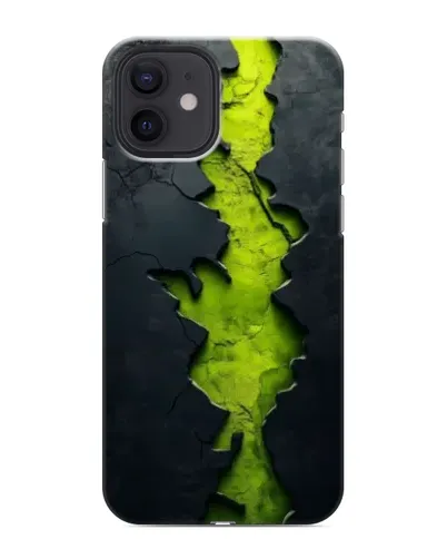 Чехол для iPhone 12 mini с картинкой «Салатовый разлом скалы» Чехол для iPhone 12 mini с картинкой «Салатовый разлом скалы»