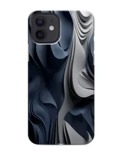 Чехол для iPhone 12 mini с картинкой «Объемные синие складки» Чехол для iPhone 12 mini с картинкой «Объемные синие складки»