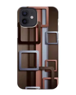 Чехол для iPhone 12 mini с картинкой «Коричневые объемные квадраты» Чехол для iPhone 12 mini с картинкой «Коричневые объемные квадраты»