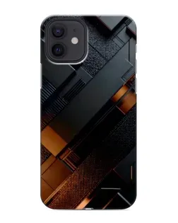 Чехол для iPhone 12 mini с картинкой «Черные геометрические блоки» Чехол для iPhone 12 mini с картинкой «Черные геометрические блоки»