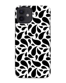 Чехол для iPhone 12 mini с картинкой «Контрастные черные капли» Чехол для iPhone 12 mini с картинкой «Контрастные черные капли»