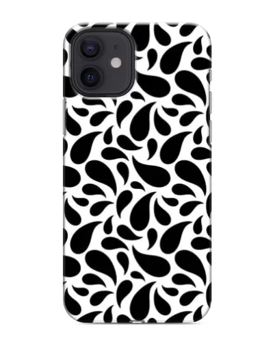 Чехол для iPhone 12 mini с картинкой «Контрастные черные капли» Чехол для iPhone 12 mini с картинкой «Контрастные черные капли»
