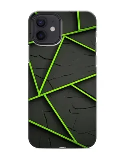 Чехол для iPhone 12 mini с картинкой «Зеленые геометрические линии» Чехол для iPhone 12 mini с картинкой «Зеленые геометрические линии»