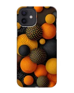 Чехол для iPhone 12 mini с картинкой «Объемные оранжевые сферы» Чехол для iPhone 12 mini с картинкой «Объемные оранжевые сферы»