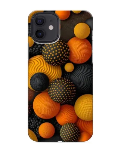 Чехол для iPhone 12 mini с картинкой «Объемные оранжевые сферы» Чехол для iPhone 12 mini с картинкой «Объемные оранжевые сферы»