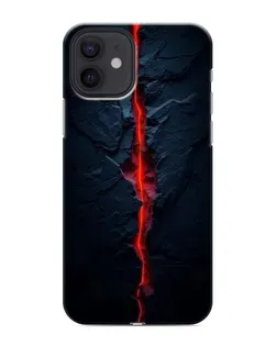 Чехол для iPhone 12 mini с картинкой «Kрасная лавовая трещина» Чехол для iPhone 12 mini с картинкой «Kрасная лавовая трещина»