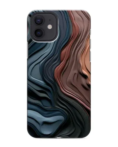 Чехол для iPhone 12 mini с картинкой «Цветные волны каньона» Чехол для iPhone 12 mini с картинкой «Цветные волны каньона»